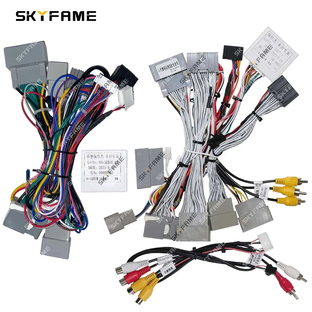 

SKYFAME Car 16pin Wiring Harness Adapter Canbus Box Decoder Android Radio Power Cable For Honda Accord 9 Spirior Acura SR9