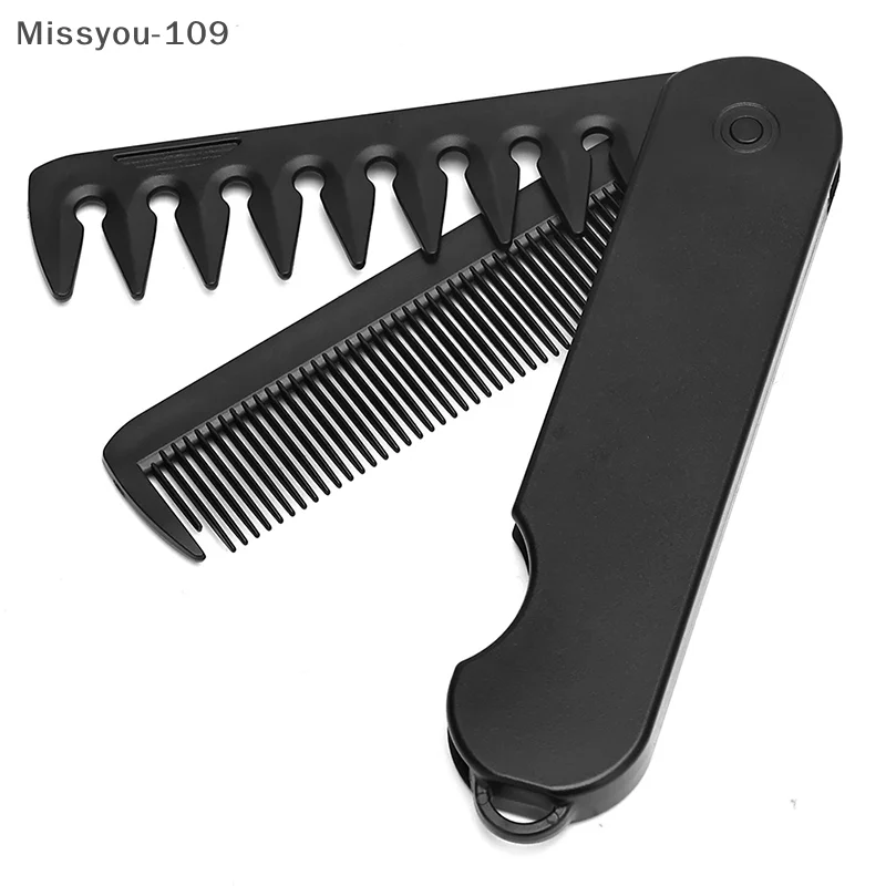 

Multifunctional Pocket Folding Comb – Plastic Wide-Tooth Comb For Hair, Beard, And Oil Application – Barber Styling Tool