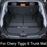 For Chery Tiggo 8  2024 2023 2022 Trunk Mat Leather Durable Cargo Liner Boot Carpets Rear Film Interior Decoration Accessories