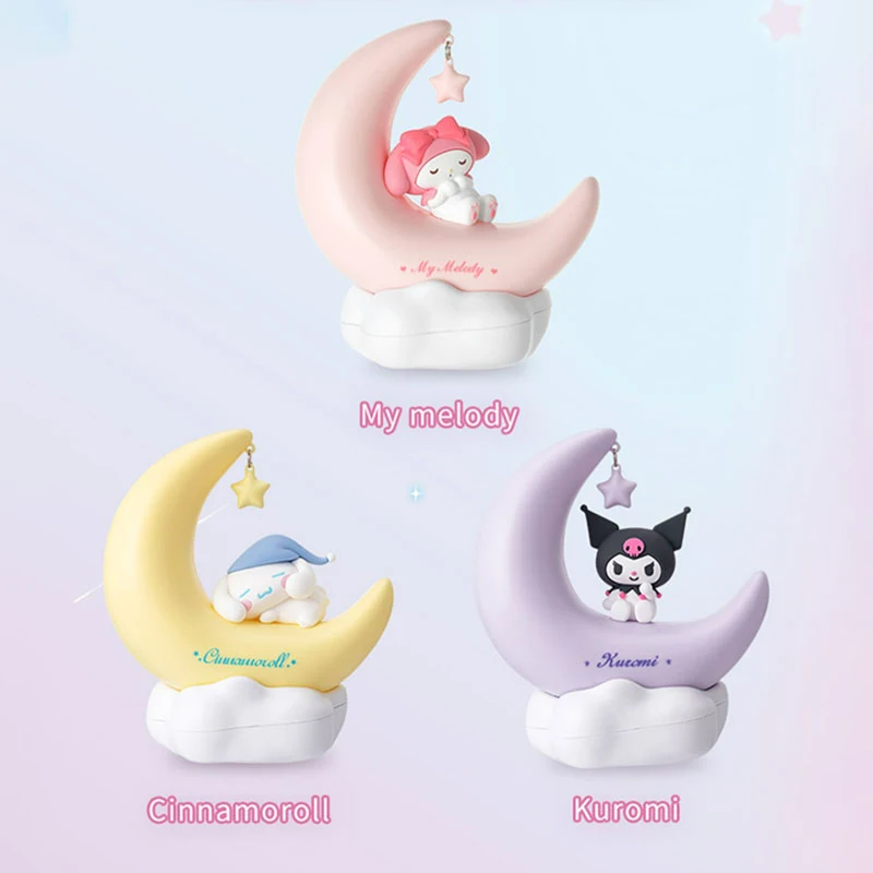 MINISO Sanrio мультяшная настольная лампа My Melody Cinnamoroll Kuromi маленький ночник унисекс идеально подходит для украшен...