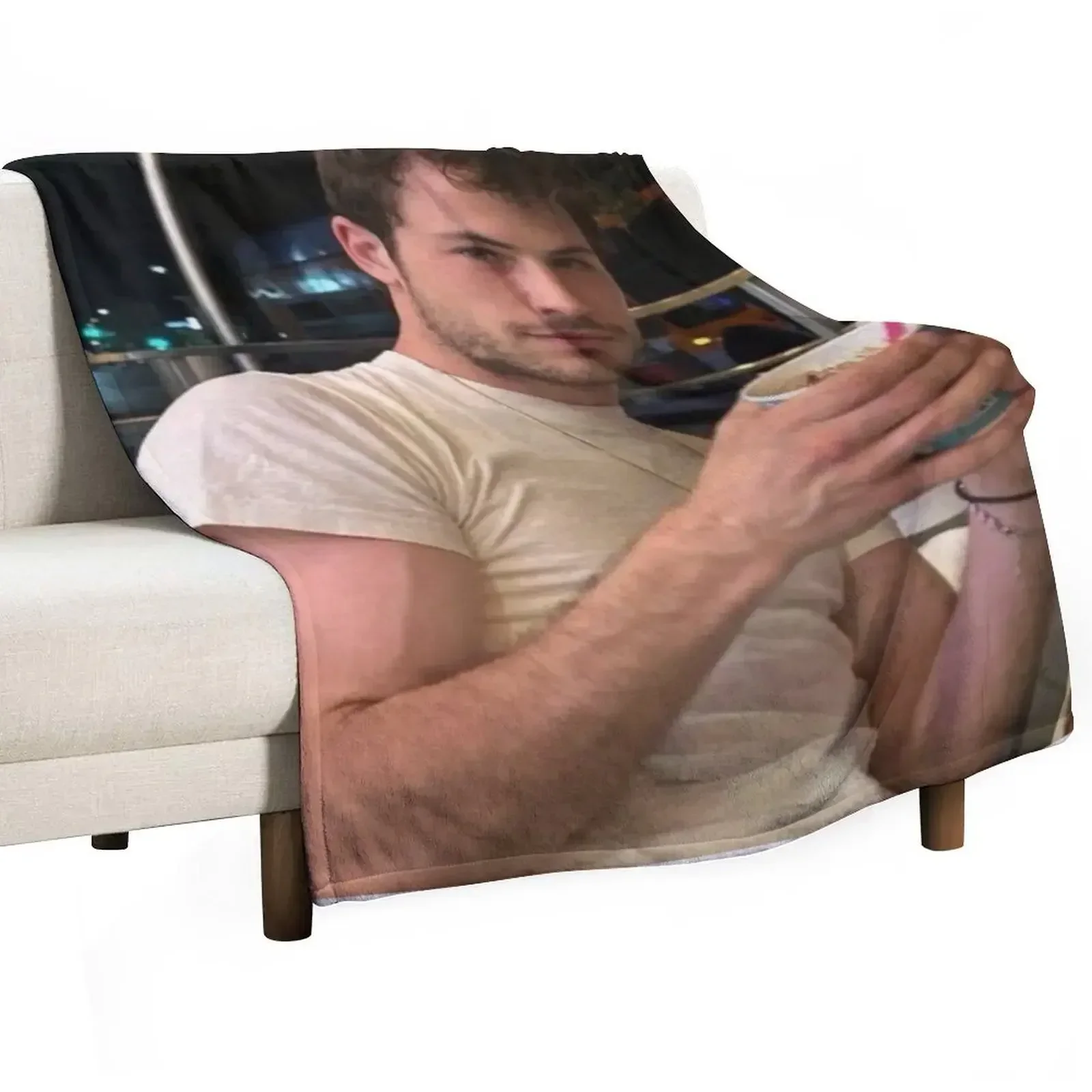 Dylan Minnette Throw Blanket For Sofa Thin Soft Plaid Large Bed Travel Soft Blankets