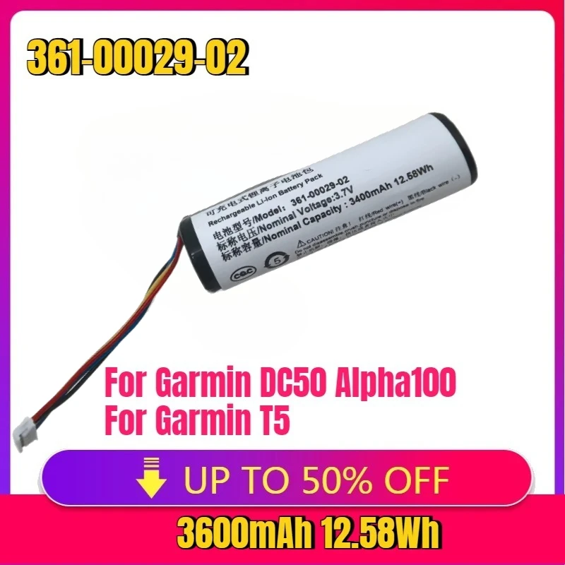 

New 361-00029-02 Battery For Garmin DC50 Alpha100,For Garmin T5, TT10, TT15 GAA002 3.7V 3400mAh 010-10806-30 Battery + Tools