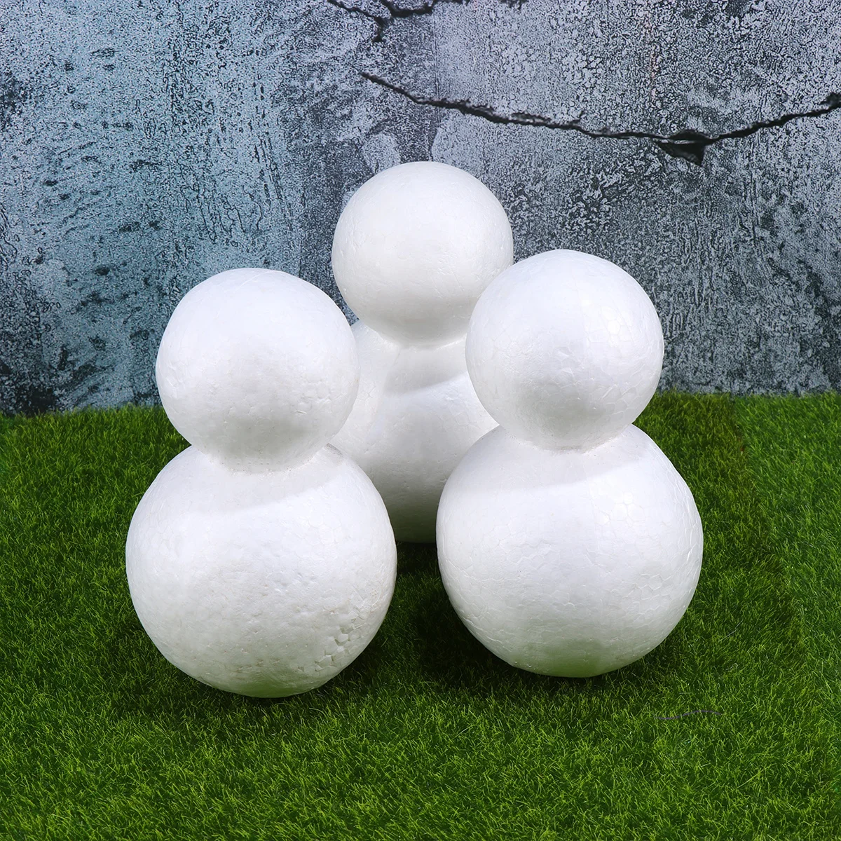 

5Pcs Snowman Material Unfinished Foam Balls DIY Christmas Decoration Creative Accessories for Home Party Xmas Fun Craft