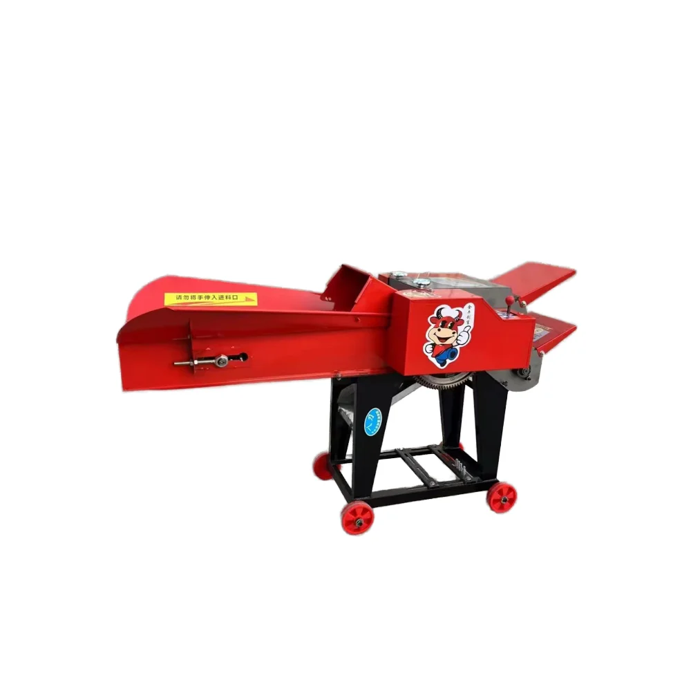 Portable Animal Grass Chopper New Type Silage Stalk Pulper Hay Chaff Cutter Machine with Grain Crusher Made of Steel Rubber