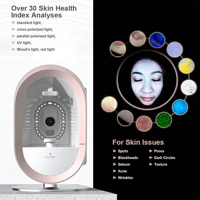 Hot Sale 3D AI Face Skin Diagnostic Facial Skin Analyzer Multi-dimensional Wrinkle Pigmentation Acne Analysis Beauty Machine