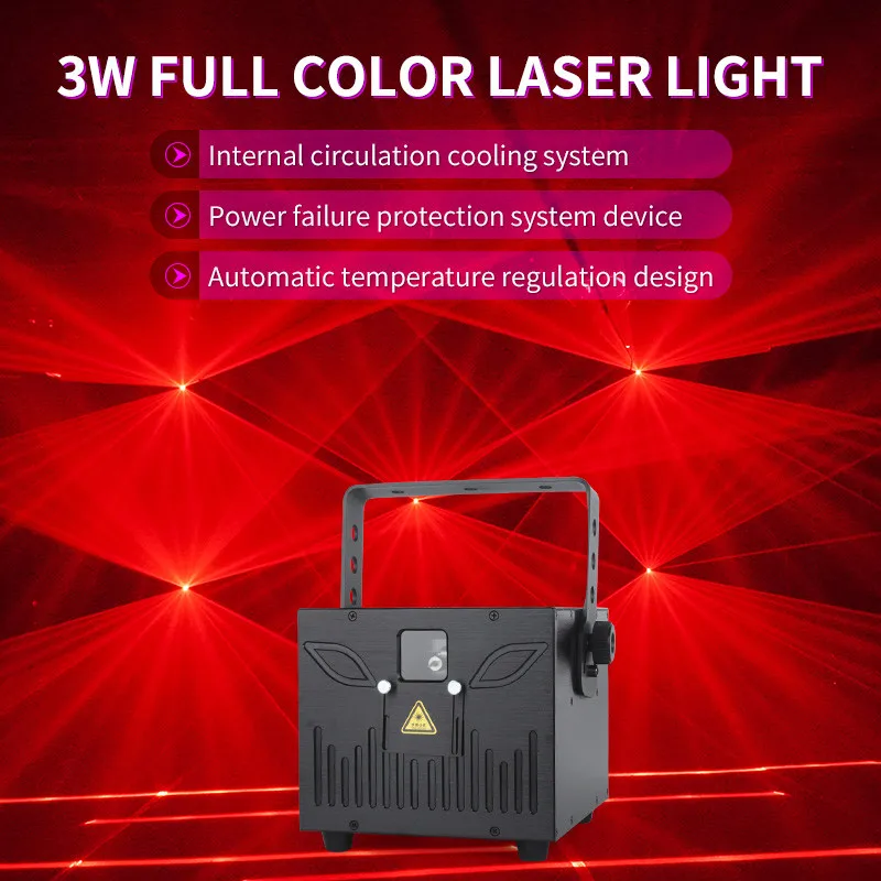 10w Outdoor High-power Laser Beam Lamp Building Rooftop Landmark Light Show 3D Animated Pattern Led Spotlights for Large Events