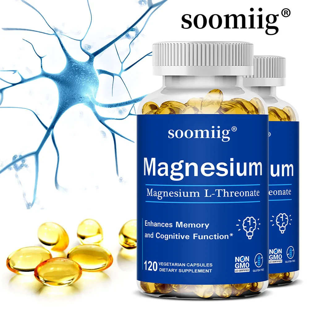 

Magnesium L-Threonate Capsules, Supports Brain Health, Enhances Memory and Cognitive Function & Cognitive Function, 120 Capsules