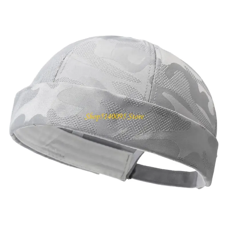 DXAE Brimless Skull Hat with Mesh Fabric, Round Docker Cap for Adult, Teens, Commuting Weekends Outings, Outdoor Styling,