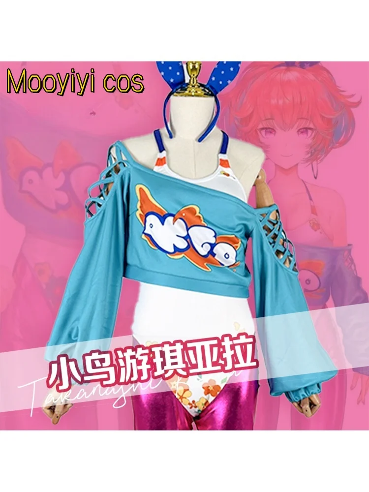 لعبة جديدة Vtuber Hololive En Takanashi Kiara أزياء تنكرية للهالوين وعيد الميلاد لعب الأدوار والمعرض الهزلي للحفلات