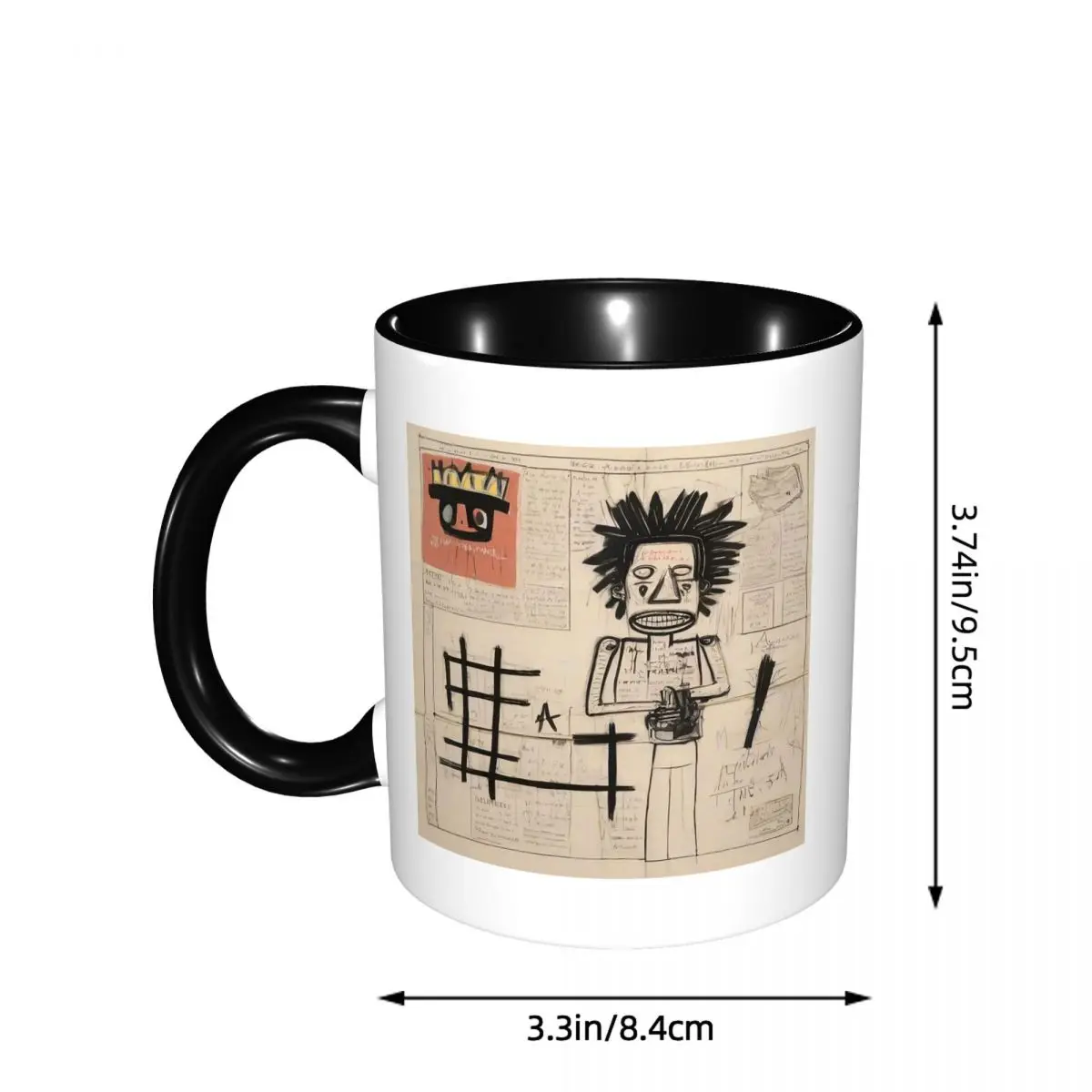 Newspaper Sketch Book Mug Funny Ceramic Coffee Cups Tea Mugs Milk Cup Drinkware Gift for Friends