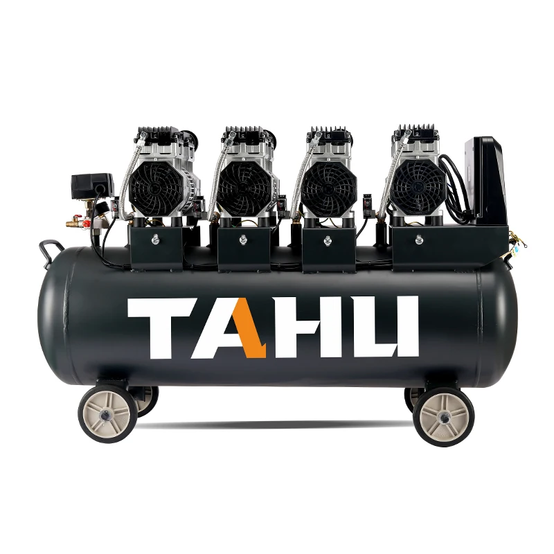

Промышленный компрессор Tahu, портативный безмасляный бесшумный воздушный компрессор, оборудование для мастерских, 120 л, 1440 об/мин, 3200 Вт, 4,27 л.с., 220 В, TH-80120