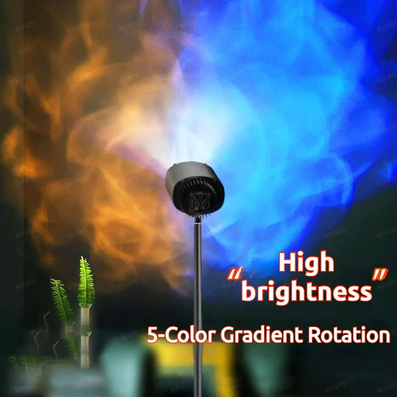 Premium Dynamic Water Ripple Projector, High Brightness Multicolor Gradient Rotating for Live Streaming & Home Decor