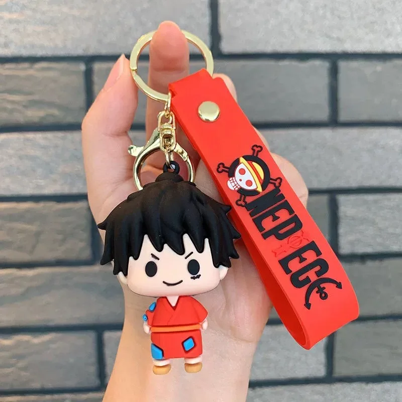 ワンピースゾロルフィキーホルダー Q 版男性と女性のカップルスクールバッグ漫画アニメかわいいペンダント車のキーホルダーチャームギフト