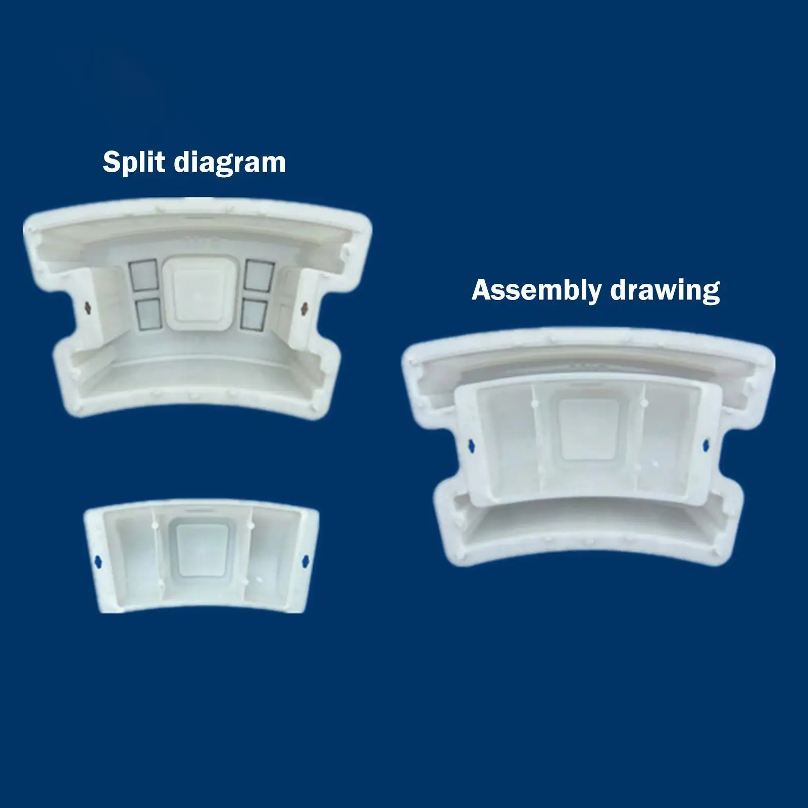 Round Shaft Wall Block Brick Mould Durable ABS Plastic Concrete Mould for Garden Path Fence and Inspection Well