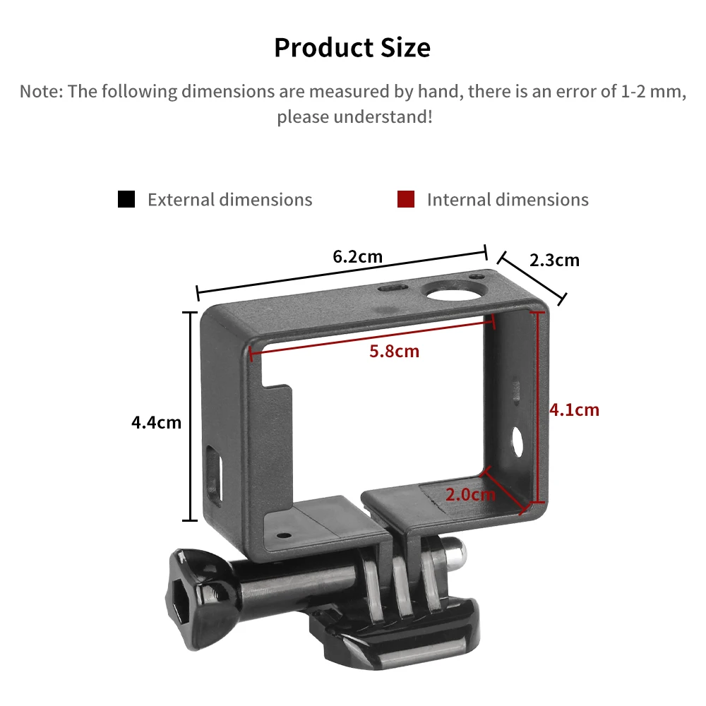 Hongdak Frame Mount for GoPro Hero 4 3+ Protective Border Black Frame Case Camcorder Housing Case  Action Camera Accessories