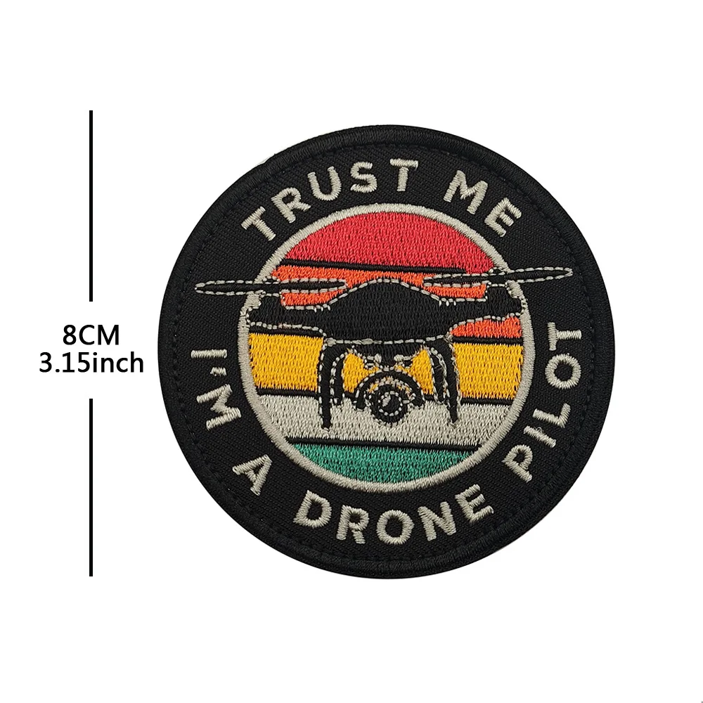 في الهواء الطلق حقيبة الملحقات الأصلي الطائرة بدون طيار الطيار قوس قزح مخطط المطرزة شارات الكتف FAA الطائرة بدون طيار الطيار DIY سترة هوك بقع #3