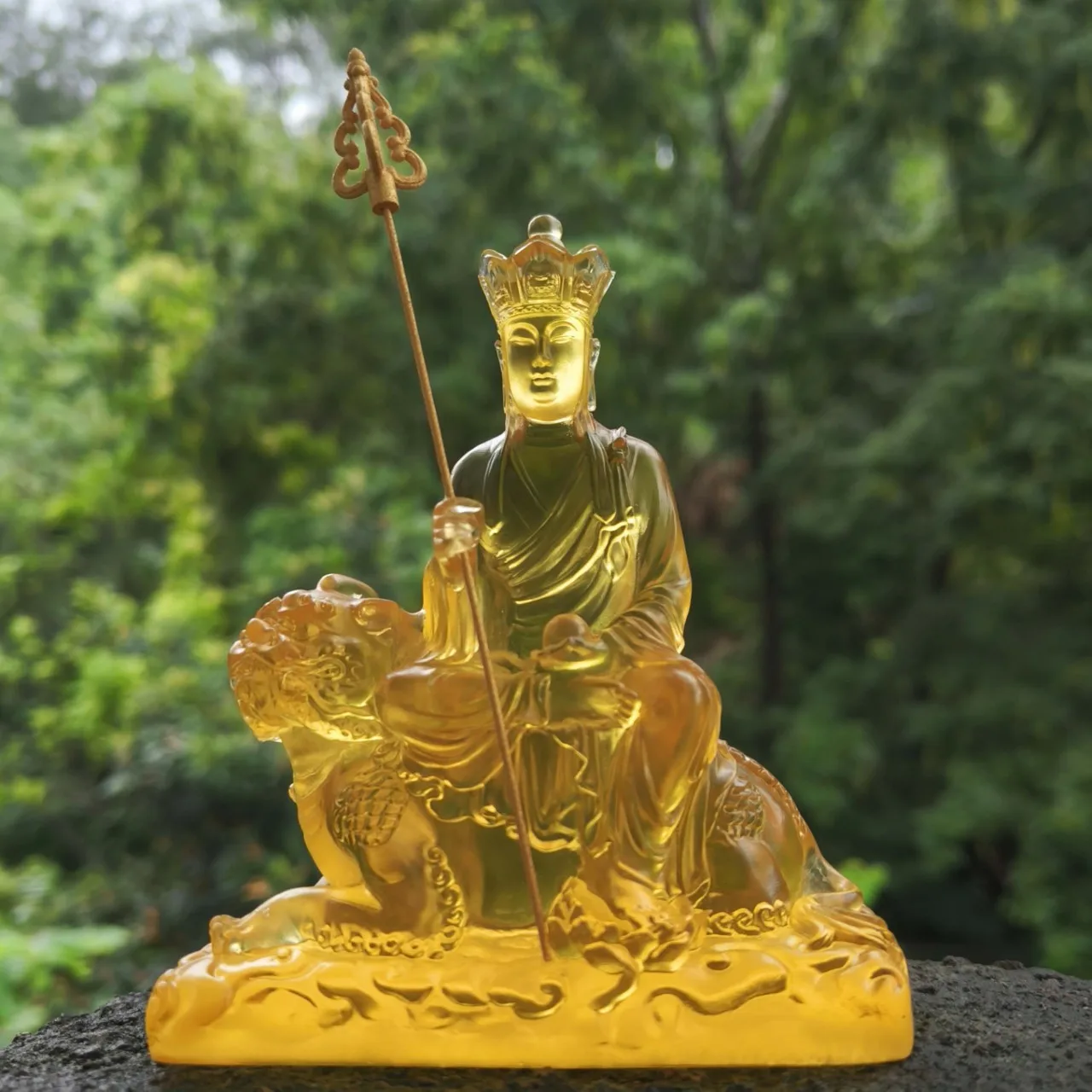 Kizang Bodhisattva statue, Jiuhua Mountain Kizang King Buddha statue, Bodhisattva offering ornaments, sitting and listening