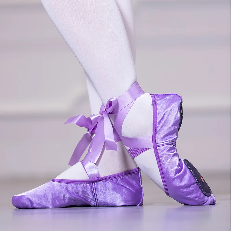 Zapatillas de Ballet con Suela Suave de Satén para Adultos, Niñas, Mujeres, Yoga, Danza del Vientre, Práctica, Estilo Garra de Gato