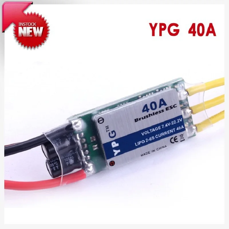 

YPG 40A ESC 2~6S Brushless Electronic Speed Controller For RC 450 Helicopter