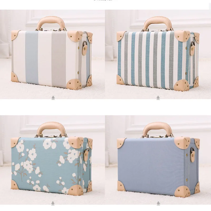 Small Cabin Travel Hand Mini Carrying Luggage Suitcase New Female Fashion Cosmetic Case 14 Inch Small Portable Storage Box