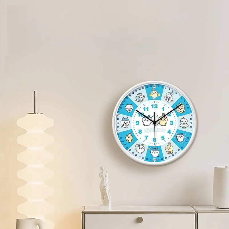 Anime Chiikawa Learning Wall Clock Cartoon Children Bedroom Early Education Routine Cartoon Kawaii Silent Clock Lovely 2026 New