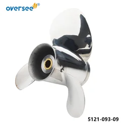 5121-093-09 Stainless Steel Propeller 9.25x9 for Mercury 9.9-20HP JP Model Outboard Propeller Like solas 5121-093-09