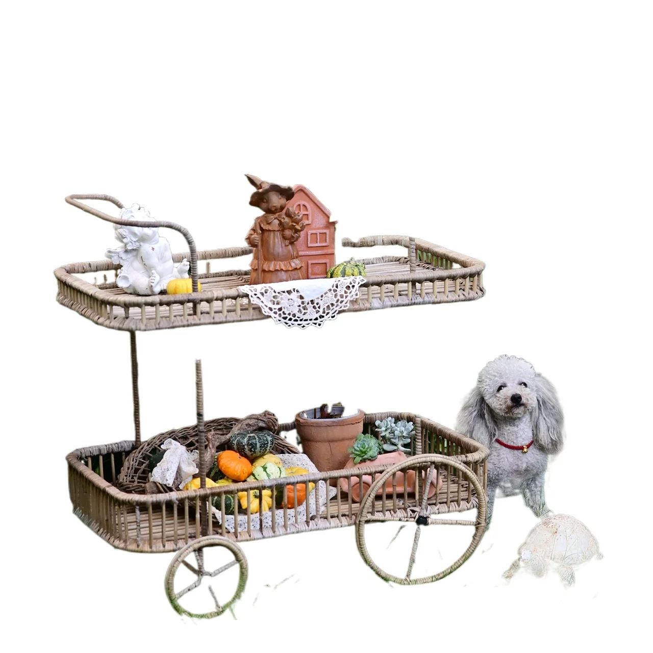 Garden, Indonesian rattan cart
