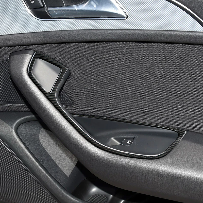 Stainless Steel Window Glass Lifting Buttons Frame Decoration Cover Trim For Audi A6 C7 2012-2018 LHD Car Styling Interior
