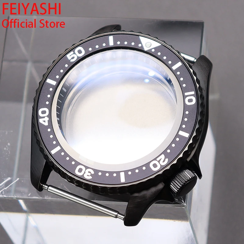 

42.5mm Black Men Watch Case Mod skx skx009 skx013 skx007 Parts For Seiko nh35 nh36 Movement 28.5mm Dial Sapphire Glass Hot Sale