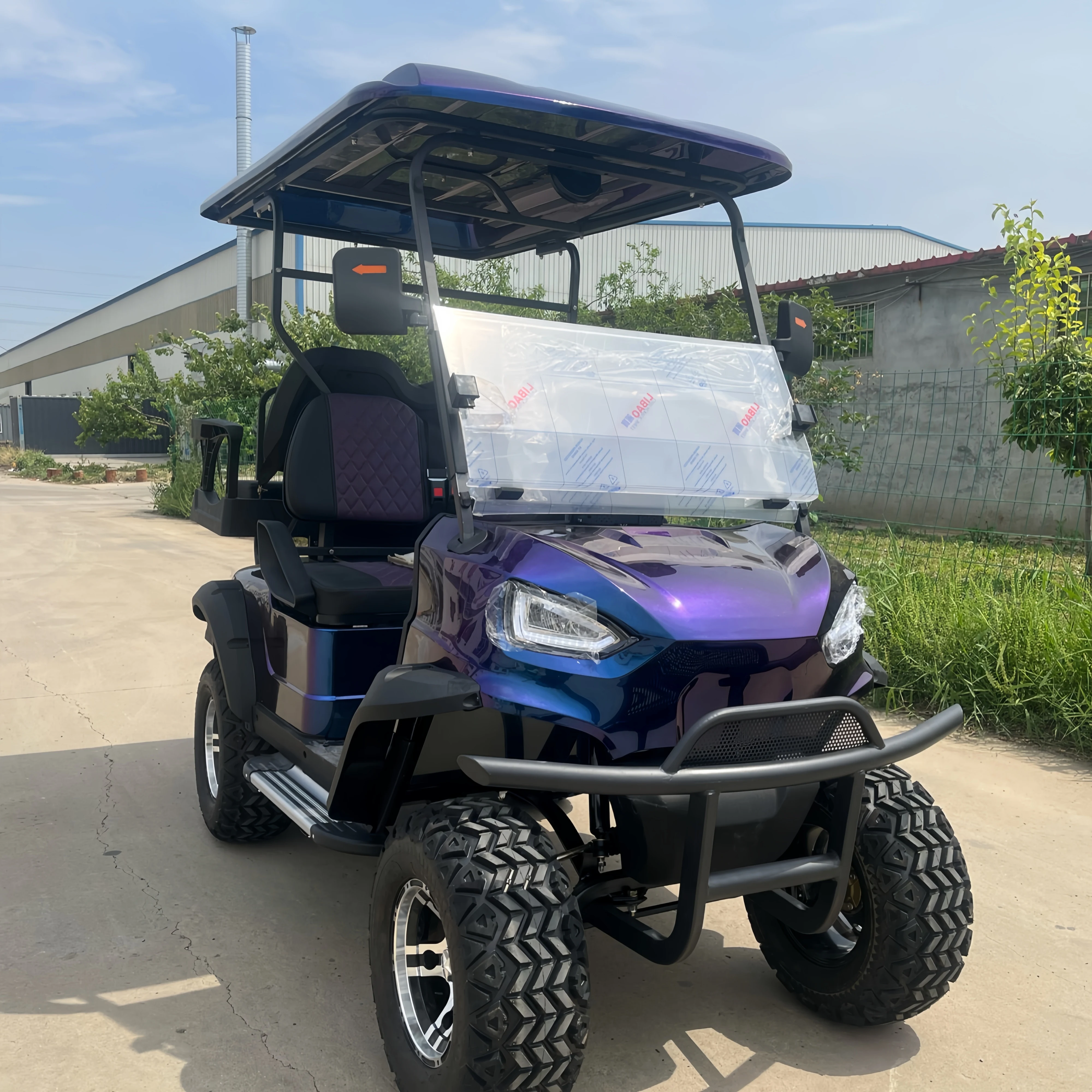 High quality newly designed electric golf cart with LED headlights and sunshade, CE electric golf cart for golf courses
