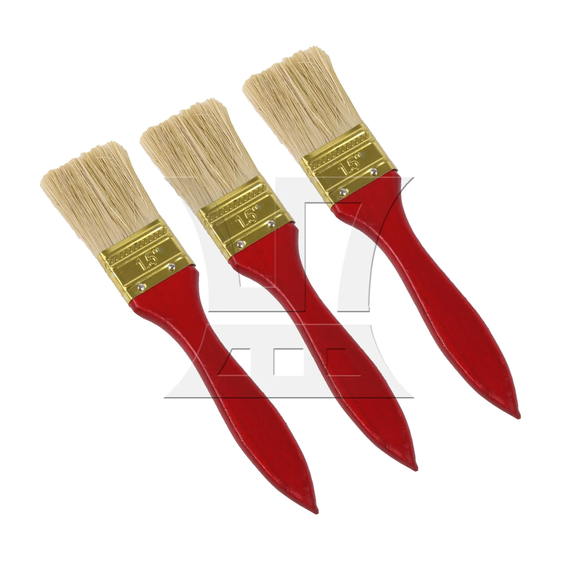 3 Pieces Chip Brushes for Stains & Varnishes Tool with Mahogany Handle 1.5