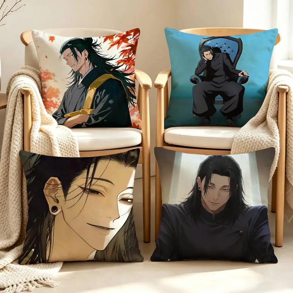 G-Geto Suguru J-Jujutsu Kaisen Customizable Square Cushion Cover Double Sided Print Pillow Case