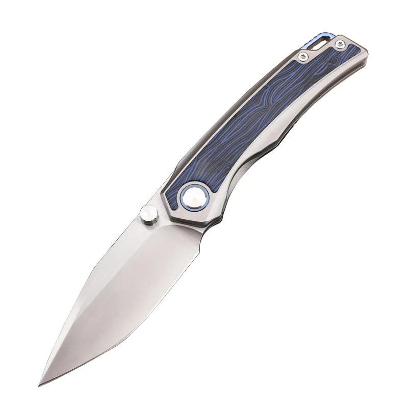 Kesiwo Blue Fairy M390 Titanium G10 Handle Cool Outdoor Tactical Camping Survival Hunting Gift Sharp Pocket EDC Folding Knife