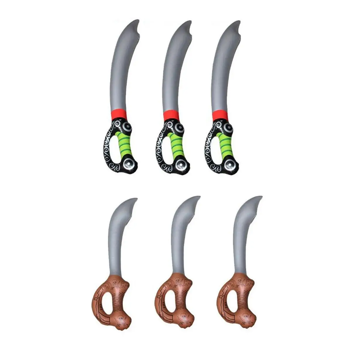 

6 Pcs Inflatable Pirate Small Animals Toys Children Pretend Swords Kids Party Favors Fun Accessories
