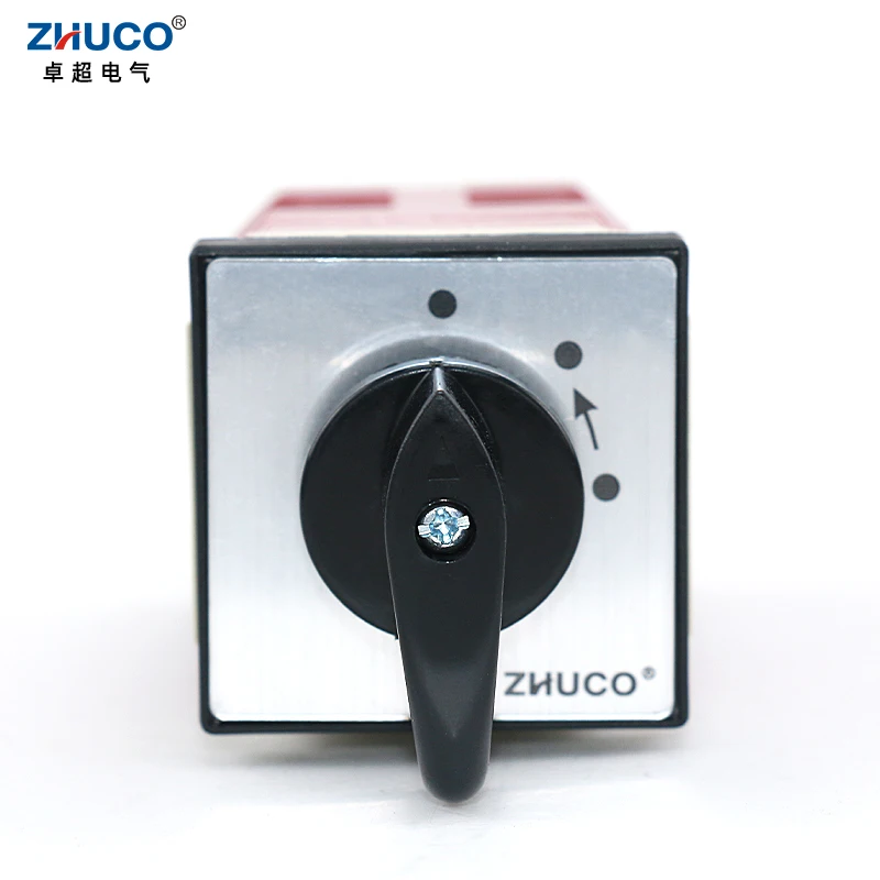 

ZHUCO LW12-16/GL24.2 16A 2 Pole 8 Screws Electric Momentary Knob Changeover Control Cam 3 Position Single Reset Switch