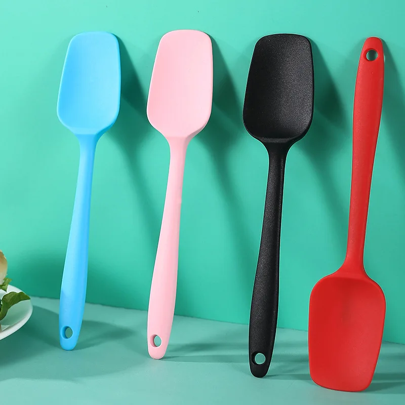 27cm Baking Butter Spatula Food Grade Silicone Scraper Heat-Resistant Cream Icing Spatula Cake Spatula Pastry Mixer Baking Tools