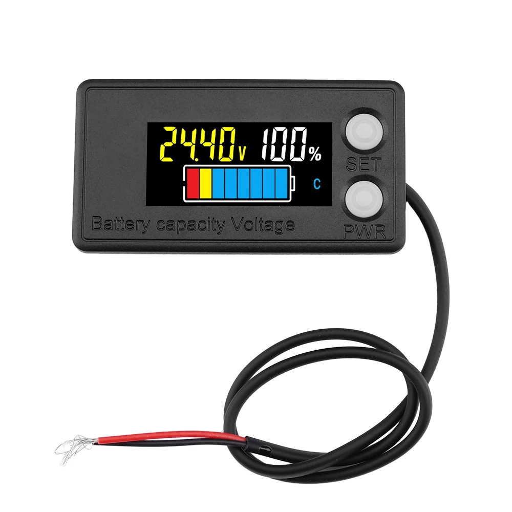 DC 7-100V Battery Voltmeter Capacity Indicator LCD Digital Electricity Meter 12V 36V 48V 72V Voltage Tester for Car Motorcycle