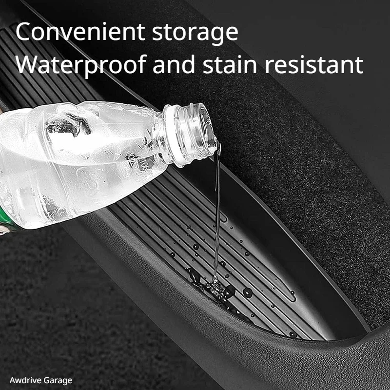 For Tesla Model 3 Y Door Storage Box Side Door Handle Armrest Tray Organizer Umbrella Trash Can Foldable Washable Tidying 2023