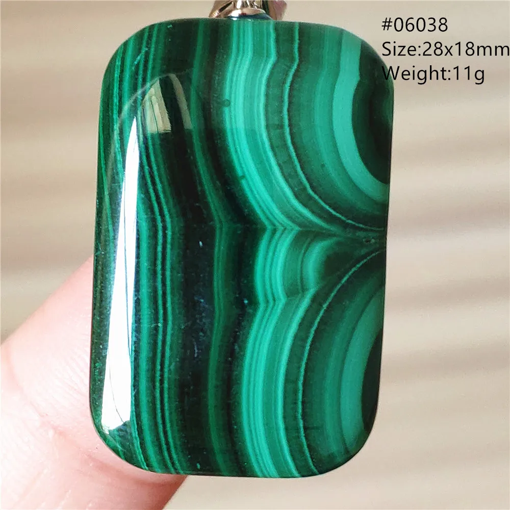 Natural Green Malachite Chrysocolla Rectangle Pendant For Women Men Fashion Jewelry Necklace AAAAA