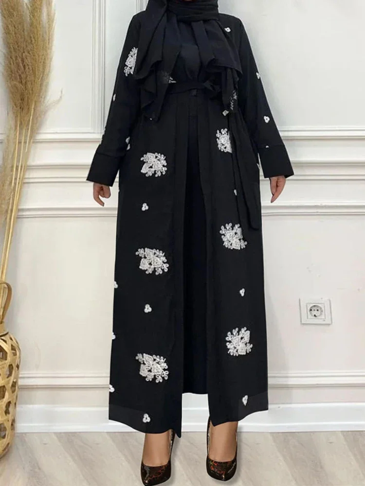 Ramadan turquia vestido muçulmano índia feminino longo abaya 2 peça conjunto marroquino kaftan roupas islâmicas djellaba dubai vestidos de festa