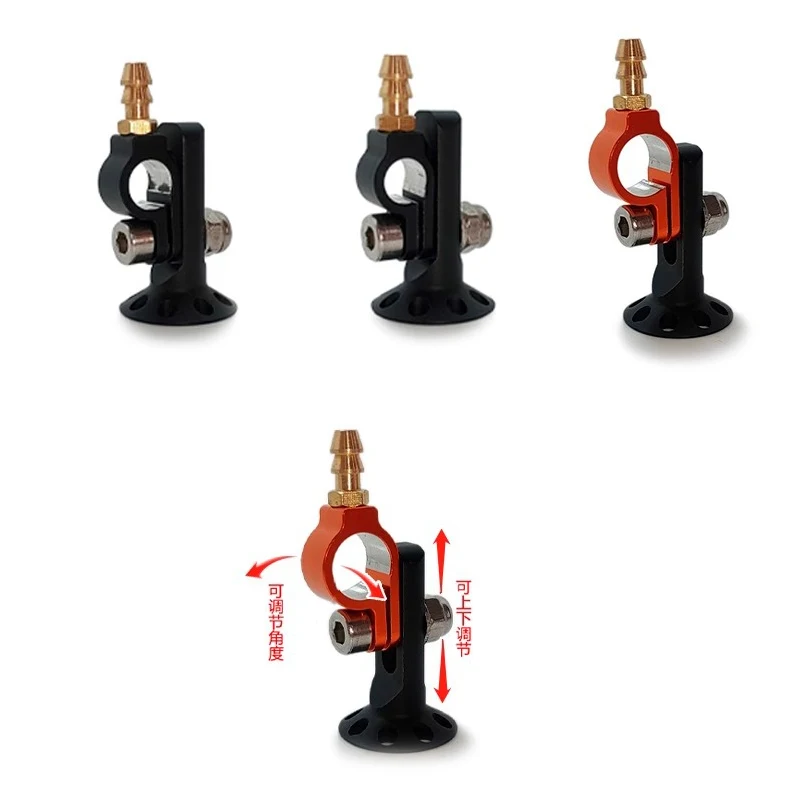 TFL Adjustable Aluminum Tube Clamp Bushing Support Frame With Oil Nozzle For RC Gas Boat Shaft Tube 6/7/9mm RC Boat Upgrade Part