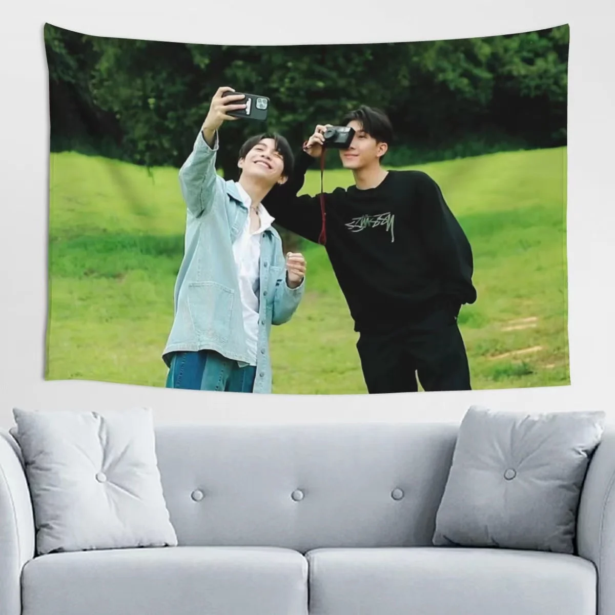 Firstkhaotung Magazine Cover HD Poster Hanging Cloth Thai TV The Eclipse Drama Stills Photo Tapestry Home Wall Decor Background