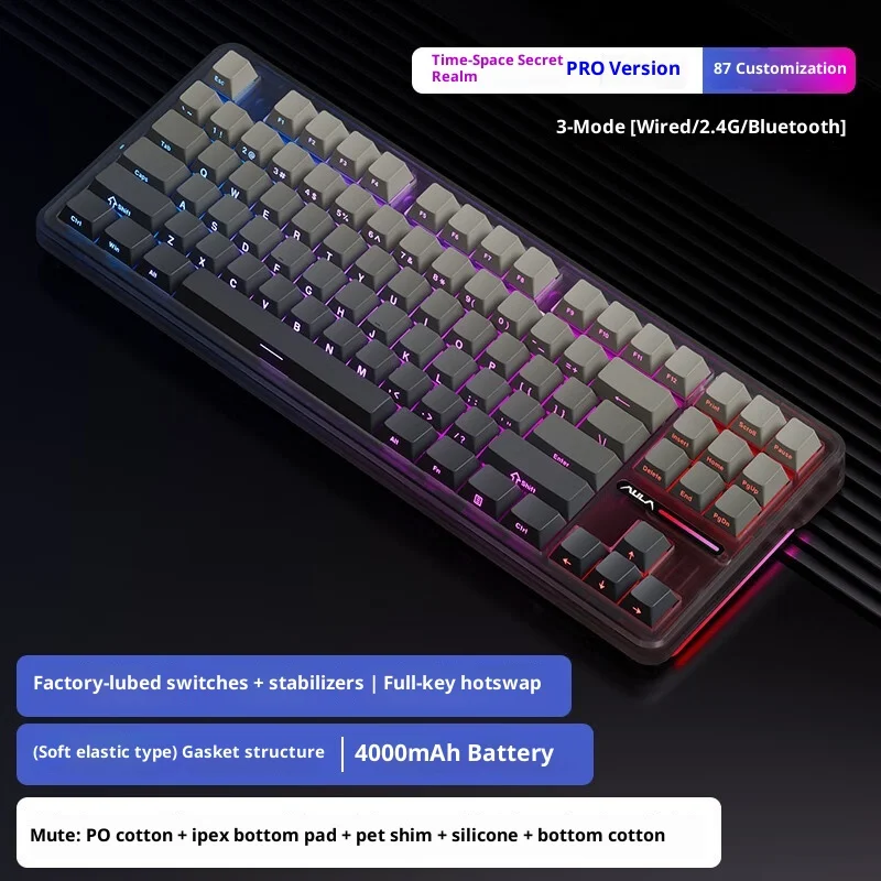 حار الرتيلاء F87pro ثلاثة وضع سماعة لاسلكية تعمل بالبلوتوث مخصصة الرياضة الإلكترونية لايف آلات المكتب لوحة المفاتيح بنين بنات مفاجأة الهدايا #2