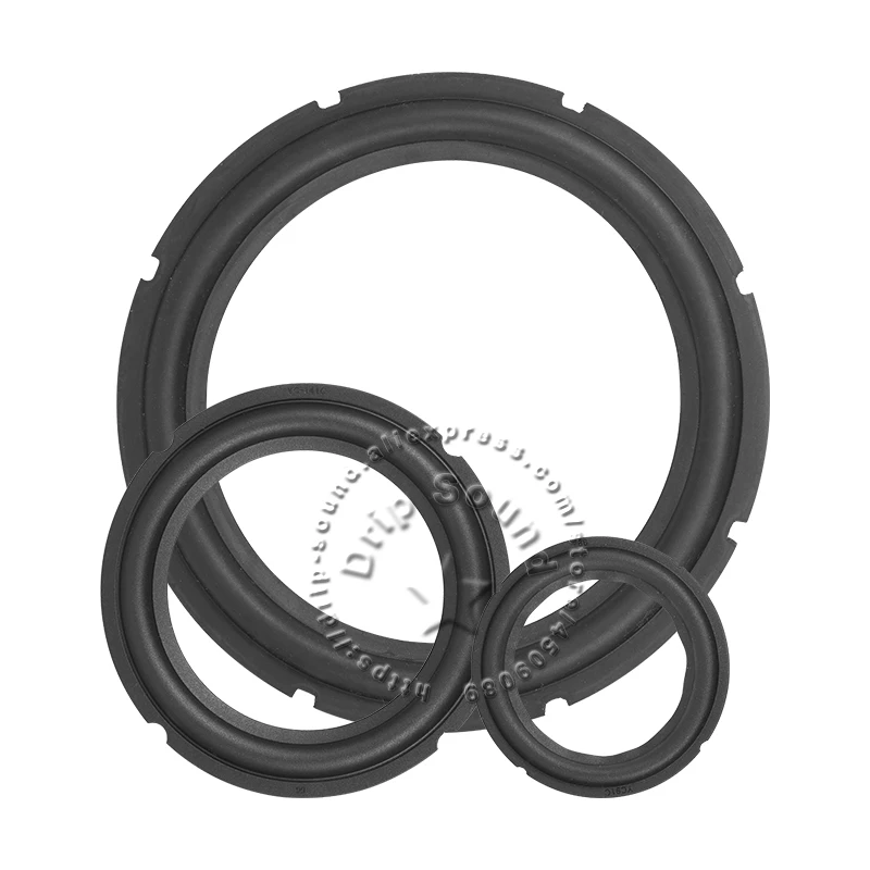 2pcs 4"/5"/6.5"/8"/10"/12" Inch Speaker Rubber Folded Edge Ring Loudspeaker Woofer Repair Side Surround Circle Replacement Parts