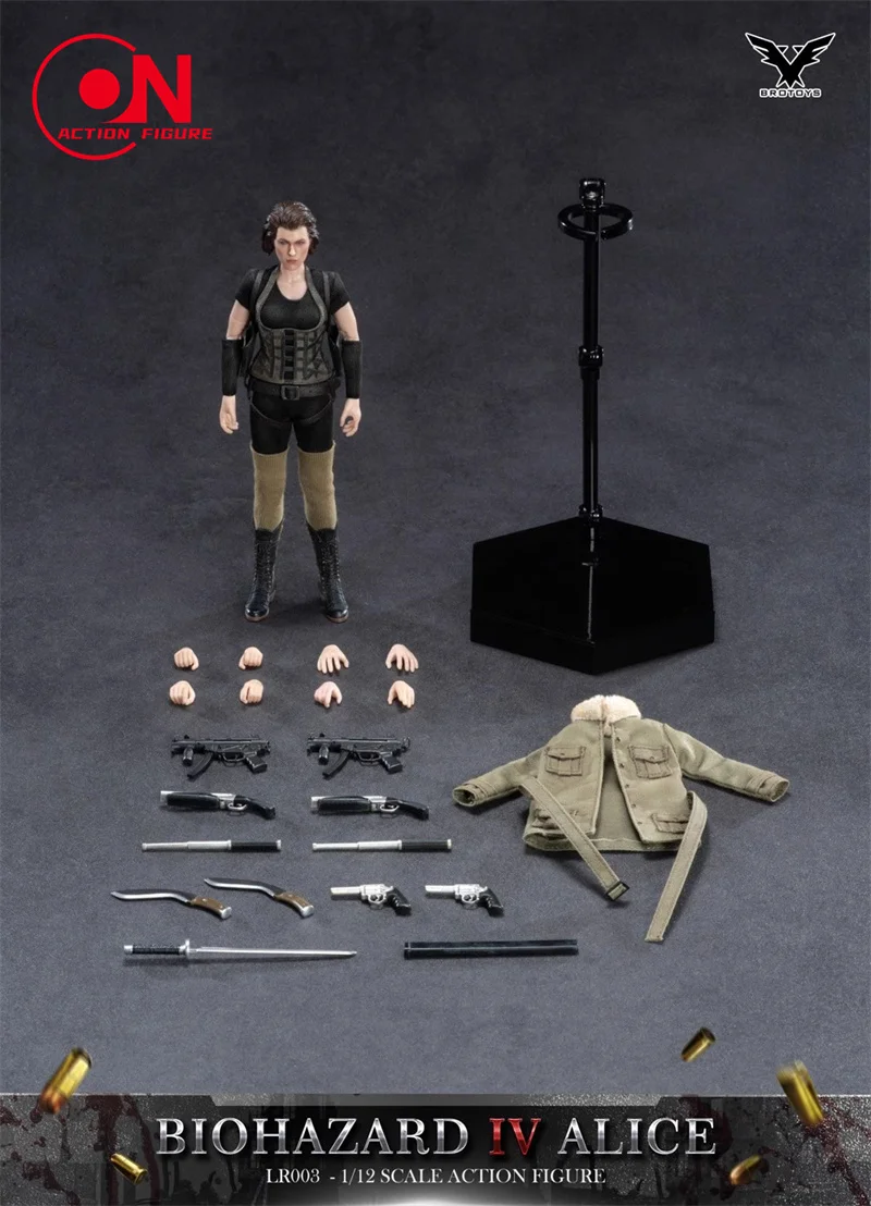 BROTOYS-figura de acción de Alicia LR003 LR004 1/12, figura de soldado femenino de 6 pulgadas, conjunto completo, modelo coleccionable, juguete