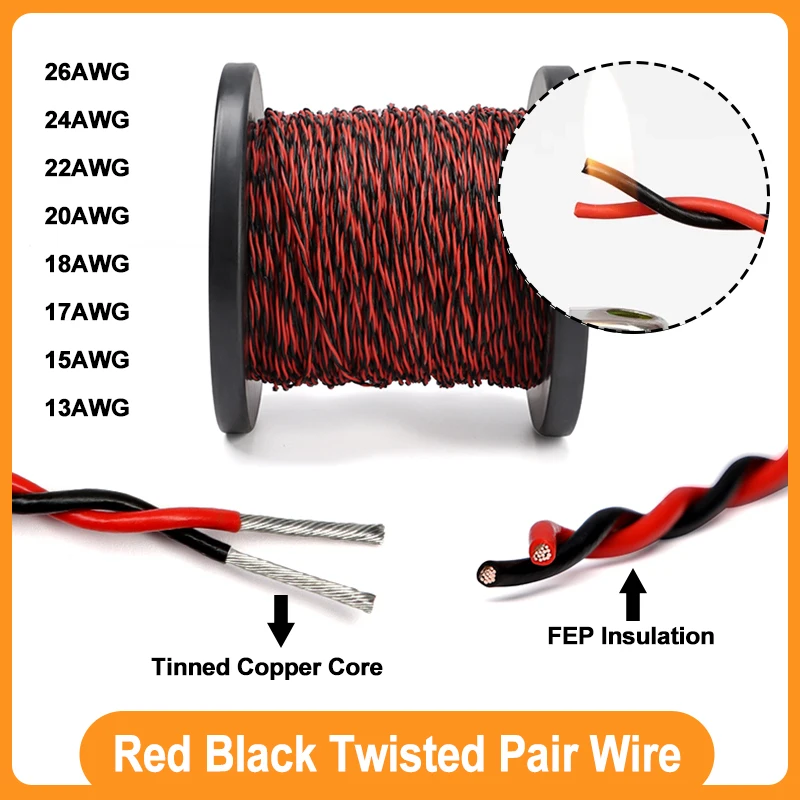 1~20M Red Black Twi…