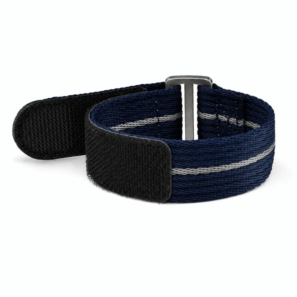 20mm 22mm Universal Nylon Watch Strap Hook Loop Fastener Quick Slip Through Universal Wristband Waterproof Adjustable