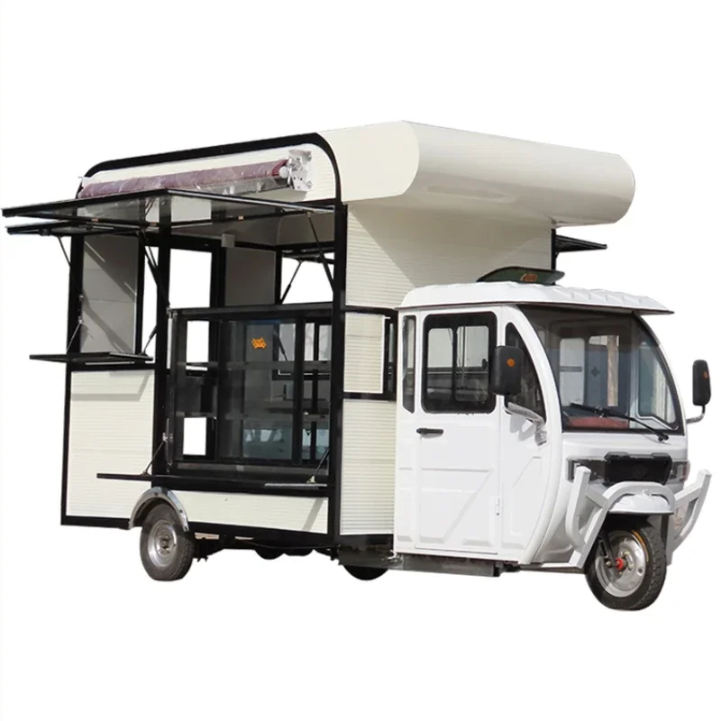 

Street View Snack Multi functional Dining Electric Three Wheel Stall Breakfast Mobile Sales Ground Hand Push Food Cart