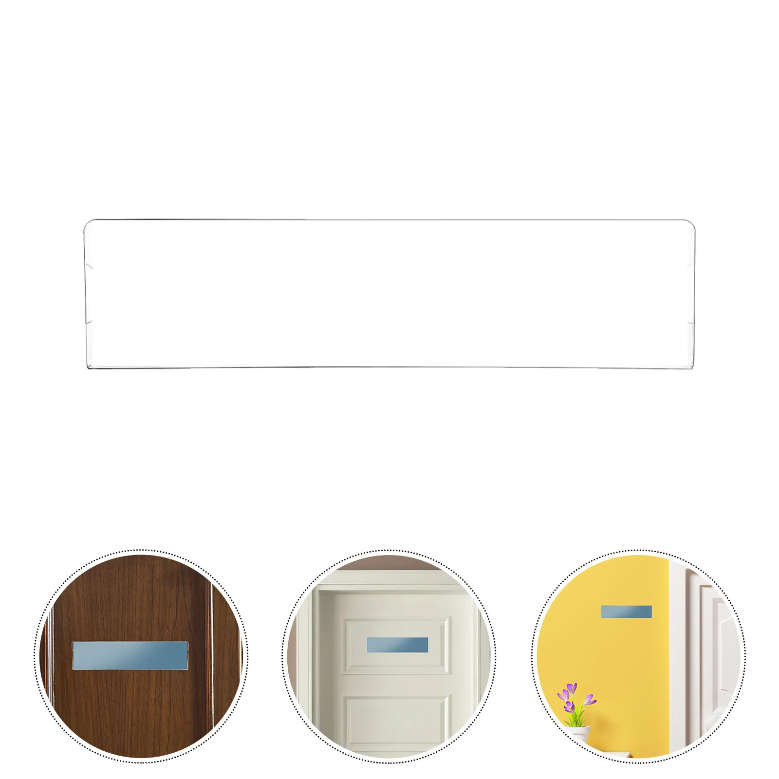 

6Pcs Transparent Acrylic Name Plate Holder Wall Mountable Office Door Desk Name Sign Frame for Teachers Doctors Nurses