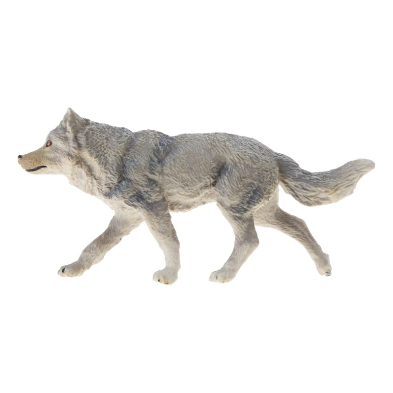 7 PCS Wolf Figures Forest Animals Toy Figurines Jungle Animal Figurines PVC Material Wolf Toy Figurine for Kids Boys